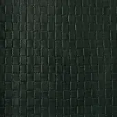 Dark green leather texture with a square grid pattern, matte finish, and subtle grain; “stampa quadri” product identifier visible.